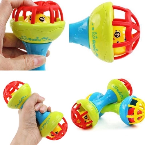 Mainan Krincingan Bayi Double - Rattle Toy Double - Mainan Kerincingan Bayi Empuk Bisa Digigit