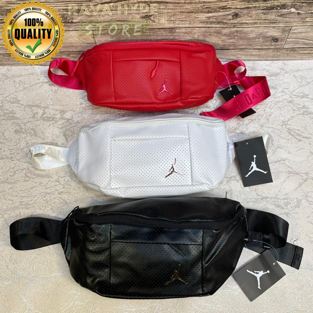 Waistbag Jordan Legacy / Tas Selempang Kulit Tas Air Jordan Leather Tas Pinggang