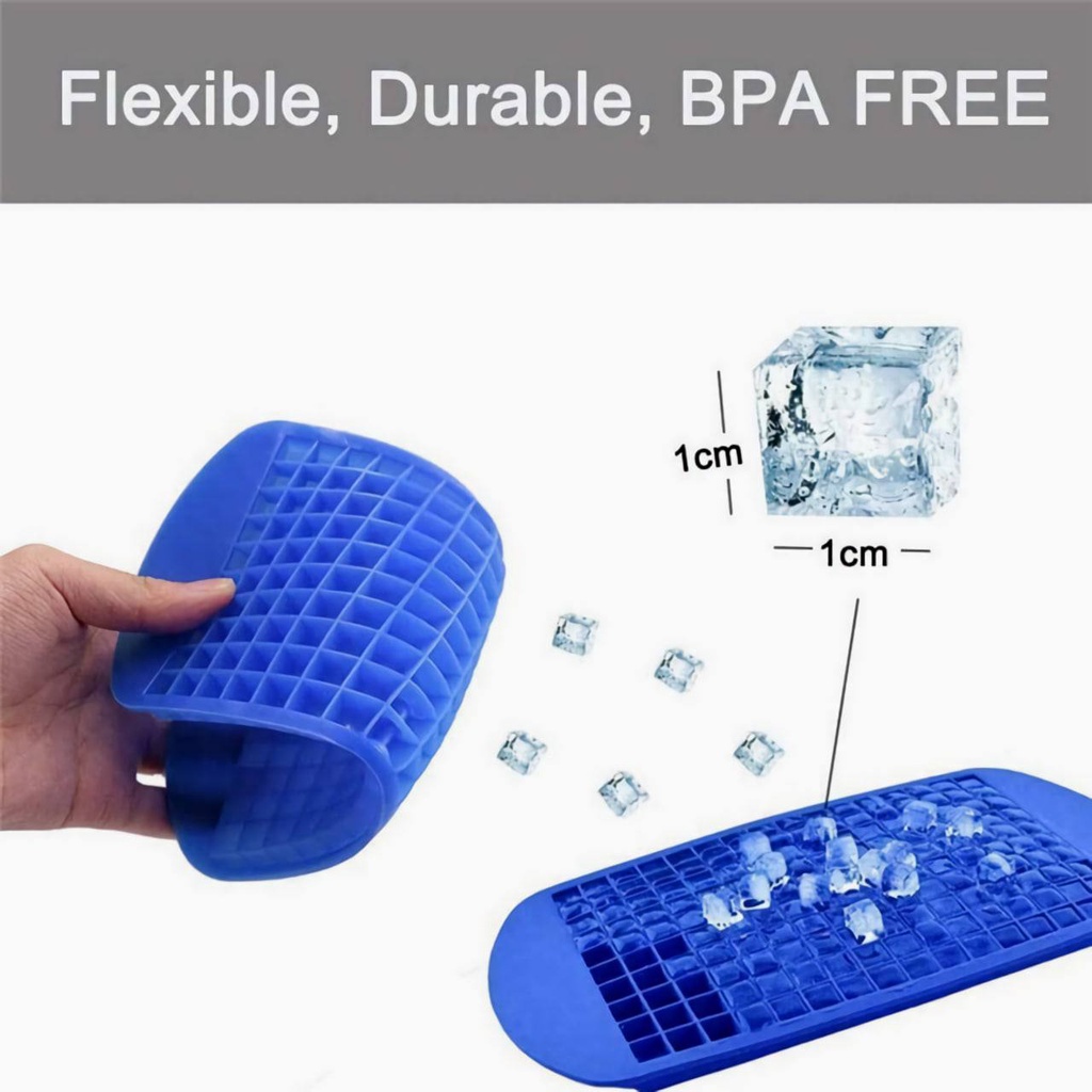 Cetakan Es Batu 160 cube anti pecah silikon/Cetakan Es Batu Silicone 160 Cube Kecil Silicone ice Tray Anti Pecah