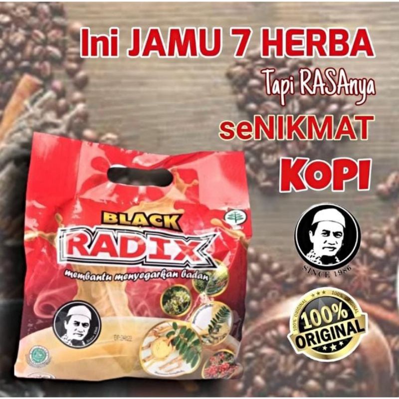 Kopi Black Radix Pak Haji isi 20 Sachet | Kopi Radix Pak Haji Black Radix Original