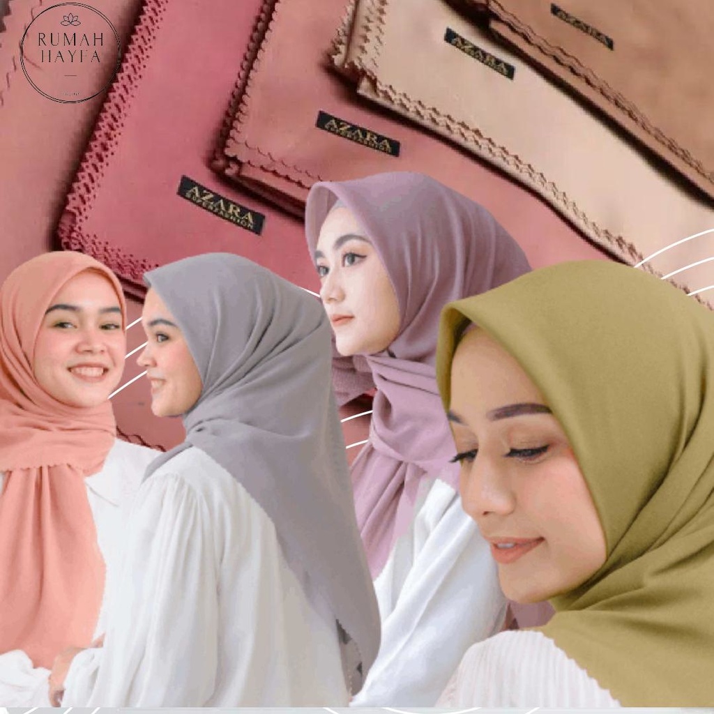 HAYFA - Hijab Segiempat Masahi / Oscara by Azara Premium Voal Lasercut Premium Jilbab Oskara Azzahra Syari Murah Bahan Lembut Nyaman Mudah Dibenuk Pinggiran Hijab Gerigi