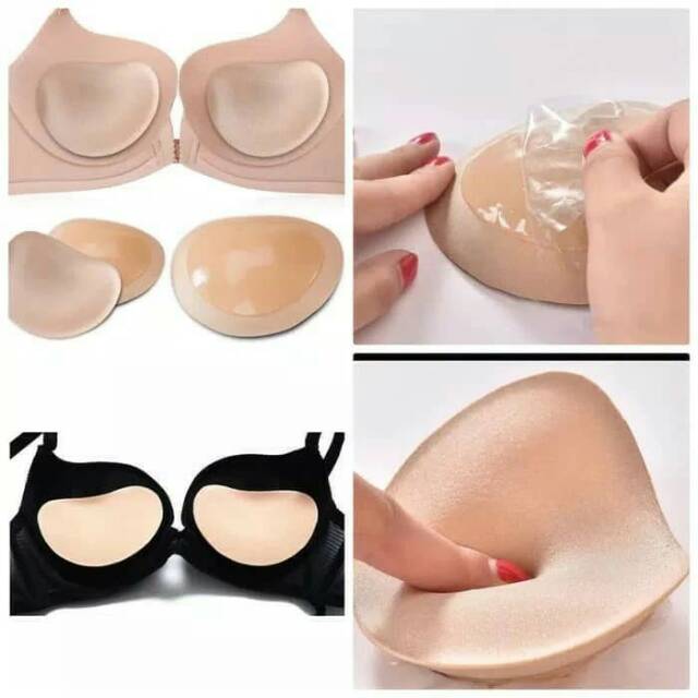 Bush Pad Wanita Penebal Bra Busa Tambahan Bh Dengan Perekat Busa Tebal Bahan Silikon Model Rekat