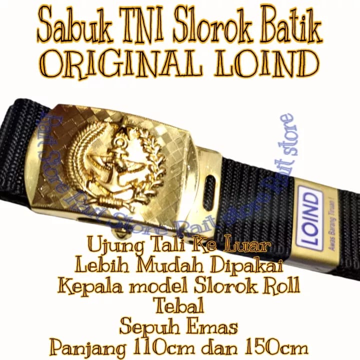 Sabuk / Ikat Pinggang TNI Slorok Merk Loind