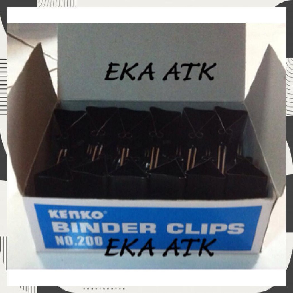 

Binder Clips Kenko 200 / Klip / Penjepit / Jepitan Kertas Hitam