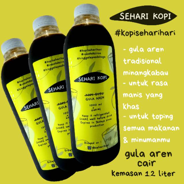 

Gula Aren Kemasan 1200ml / 1,2 Ltr