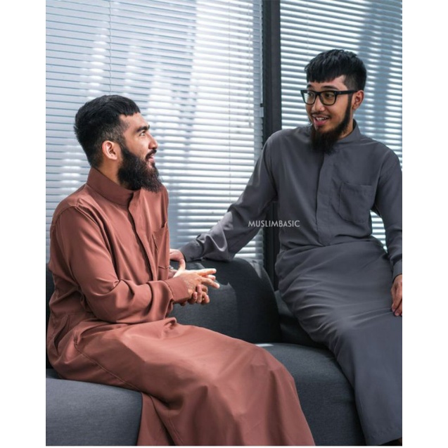 Basic Thobe Grey by Muslimbasic.id