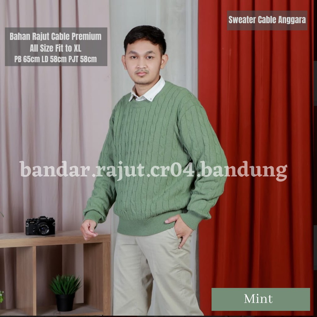 Sweater Rajut Cable Anggara 7 Gate Branded