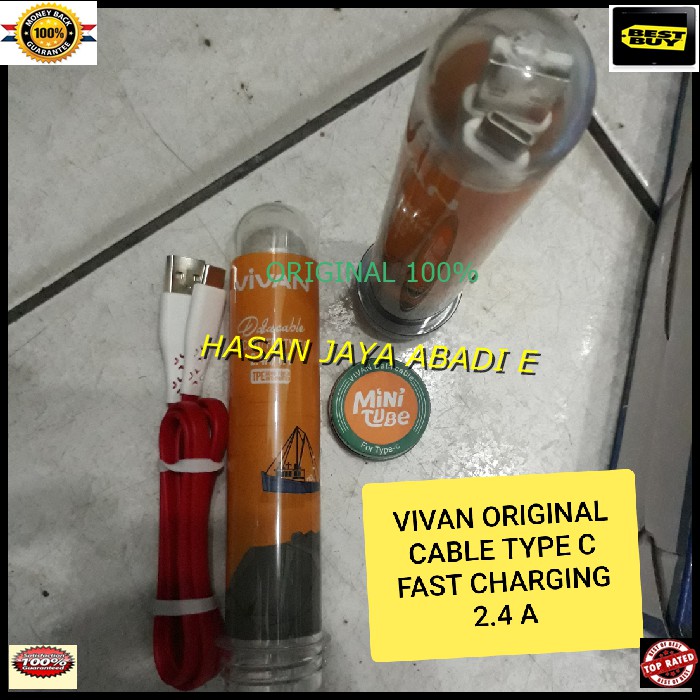J218 vivan kabel casan charge original type c BEST SELLER tipe c usb fast charging qualcom quick ca