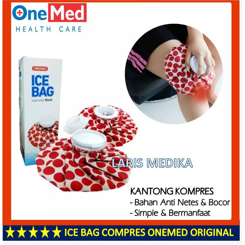 Ice Bag OneMed Alat Kantong Kompres Air Es Dingin Panas Pereda Demam Compress OneMed Ice Bag Untuk Kompres / Alat Kompres Dingin / Alat Kompres Es Batu Alat Kompres Es Batu atau panas Dingin Hot/Cold Bag Compress [KOS]