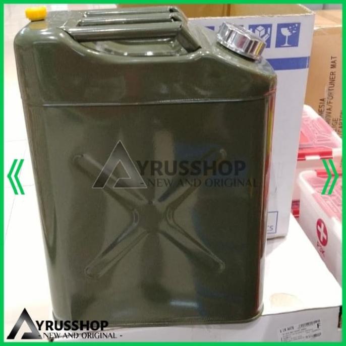 favorit] Jerigen Bensin Solar BBM Metal 20L - Jerry Can Besi 20L Hijau