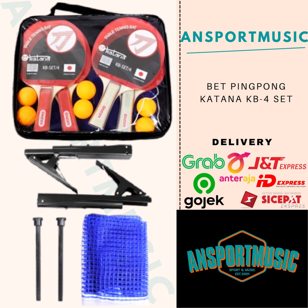 Bet Bat Pingpong Katana KB-SET 4 | Bet Bat Tenis Meja | Pingpong Original 100%