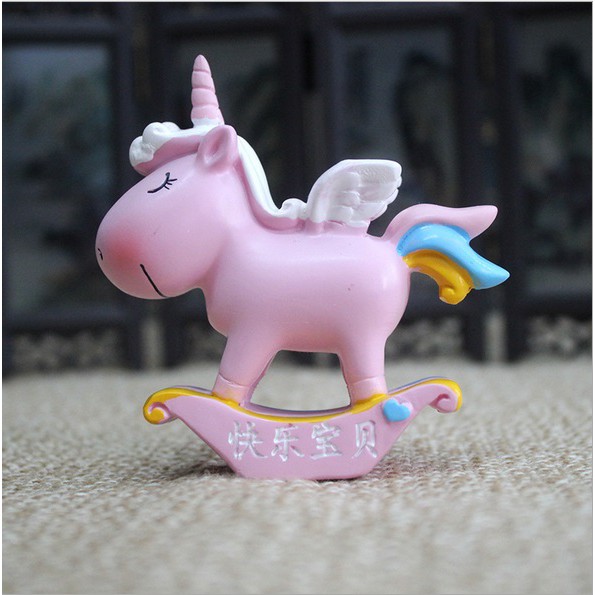 Pajangan Dashboard Mobil SWEET PASTEL UNICORN Kuda Poni bahan Plastik Karet padat LIMITED EDITION