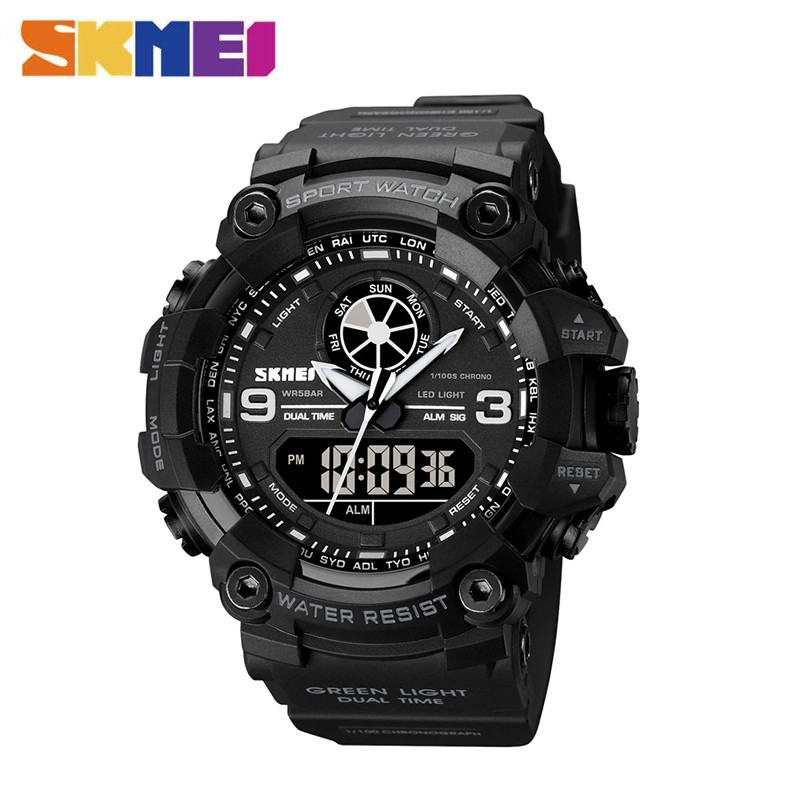 SKMEI 1818 Jam Tangan Pria Digital Analog Dual Time Sport Watch Anti Air 5 Bar WATCHKITE WKOS