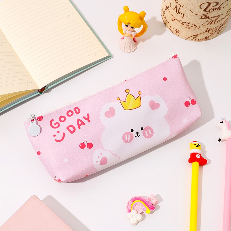 COD KOTAK PENSIL MOTIF LUCU UNIK / TEMPAT PENSIL / KOTAK PULPEN / TEMPAT ALAT TULIS PGS-PINK BEAR