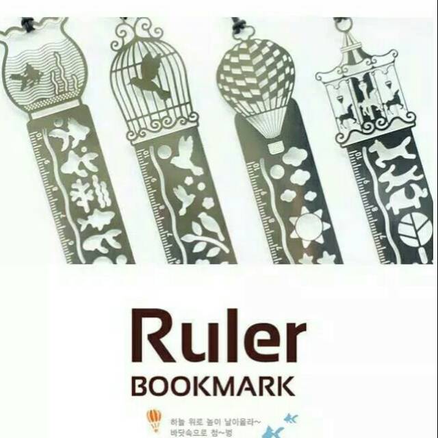 

Ruler Bookmark / Pembatas Buku Penggaris Korea