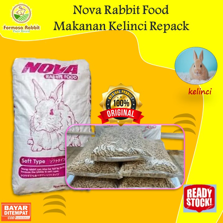 Jual Nova Kelinci Makanan Kelinci Pelet Kelinci Nova Repack Nova Rabbit Food Pelet Nova Repack