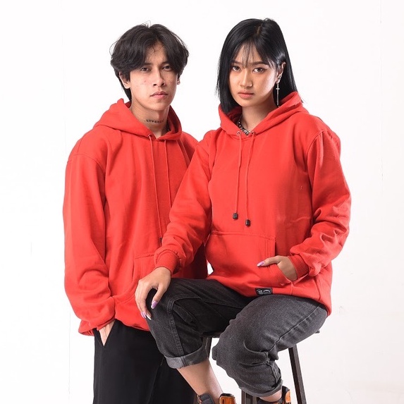 Mcvois Sweater Hoodie Polos Merah Cabe Pria Wanita Premium