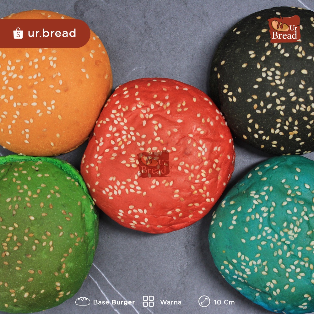 Roti Burger Warna 10cm | Base Burger 10cm