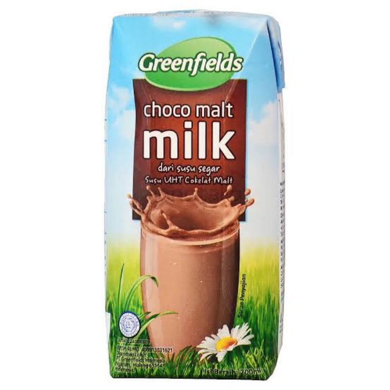 

Greenfields Choco malt UHT Milk (karton) PROMO FREE GIFT masker/mug/kostak pensil