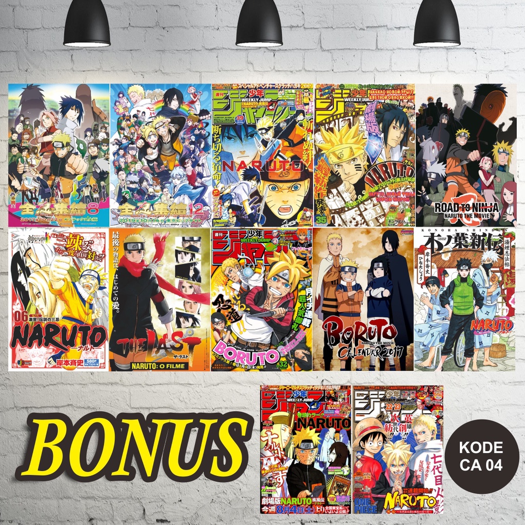 POSTER ANIME Naruto | Hiasan Dinding Aesthetic 10 Poster + Bonus TERMURAH-6