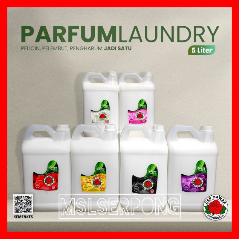 PARFUM PELICIN PAKAIAN HAPPY LAUNDRY 5 LITER / PELICIN PAKAIAN / PARFUM LAUNDRY