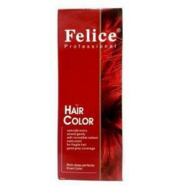 Felice Hair color Original 100 % ( cream 60ml + Developer 60 ml ) pewarna rambut felice