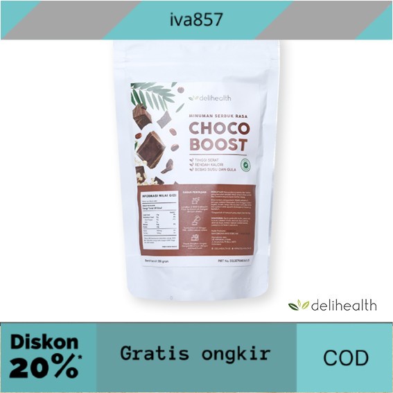 

PROMO Delihealth Fiber CHOCO BOOST / DIET CHOCO 200gr GRATIS ONGKIR