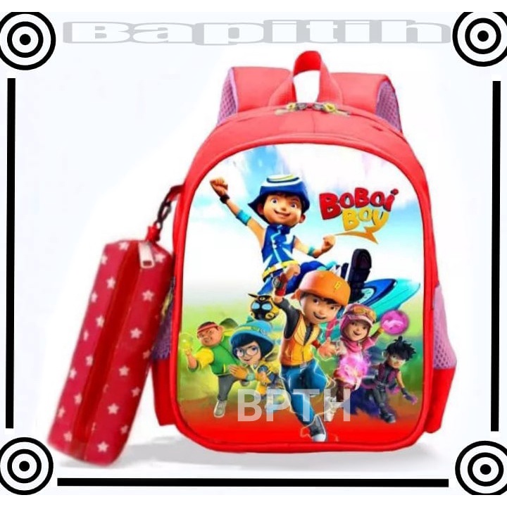 BPT Tas Anak Karakter Kartun B0b0b0y Tas Sekolah Ransel Anak Laki-Laki TK SD Terbaru Kids Backpack Murah