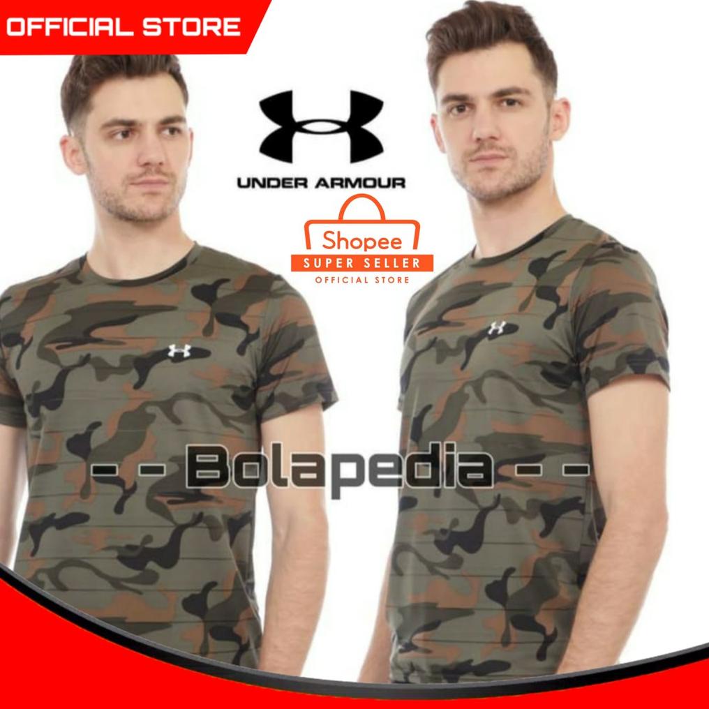 HOLLXMALL | BAJU KAOS DISTRO LENGAN PENDEK ARMY TACTICAL CAMO LORENG / KAOS FASHION GYM FITNES