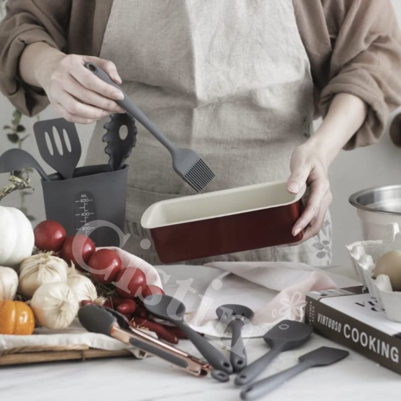 CISTIN CANDY SET / SPATULA SILIKON ABU ABU/ SPATULA SILICON GREY / WISHKER/ CAPITAN ROSE GOLD/ KUAS