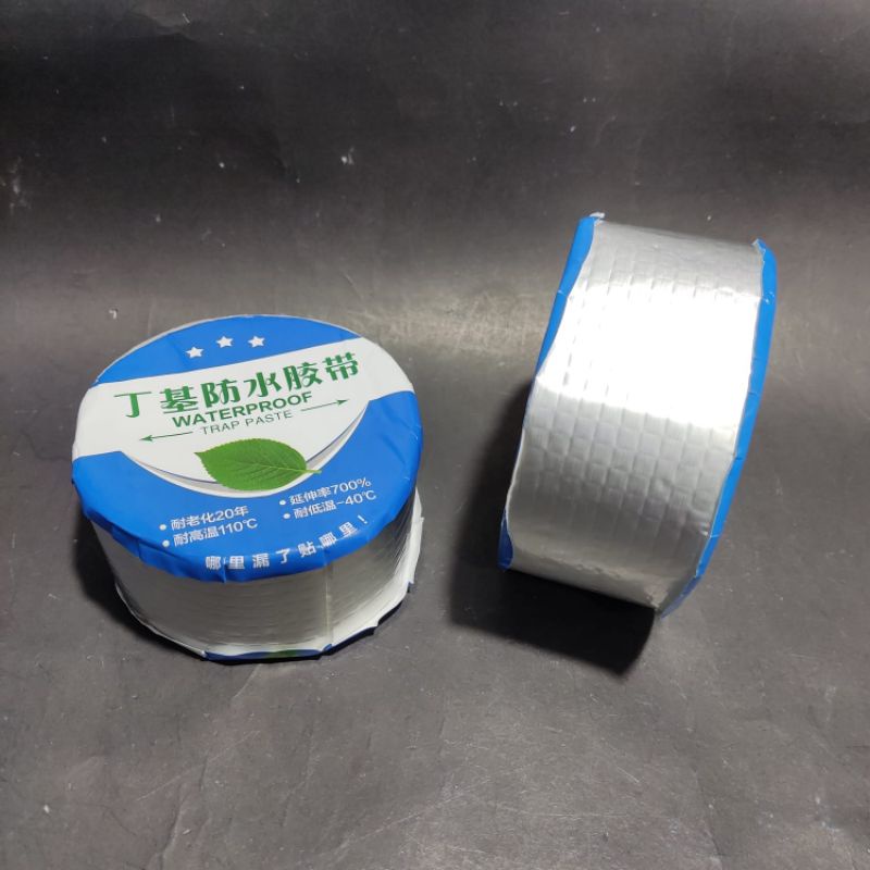 Lakban anti bocor lem anti air alumunium foil perekat super tape waterproof lebar