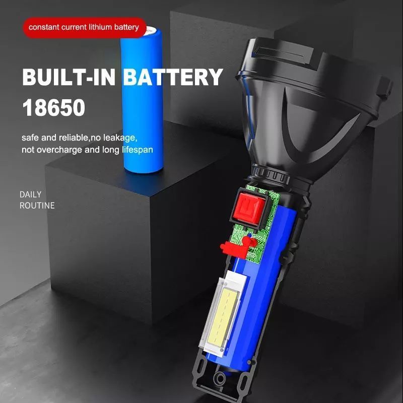 senter super terang LED waterproof charger indikator