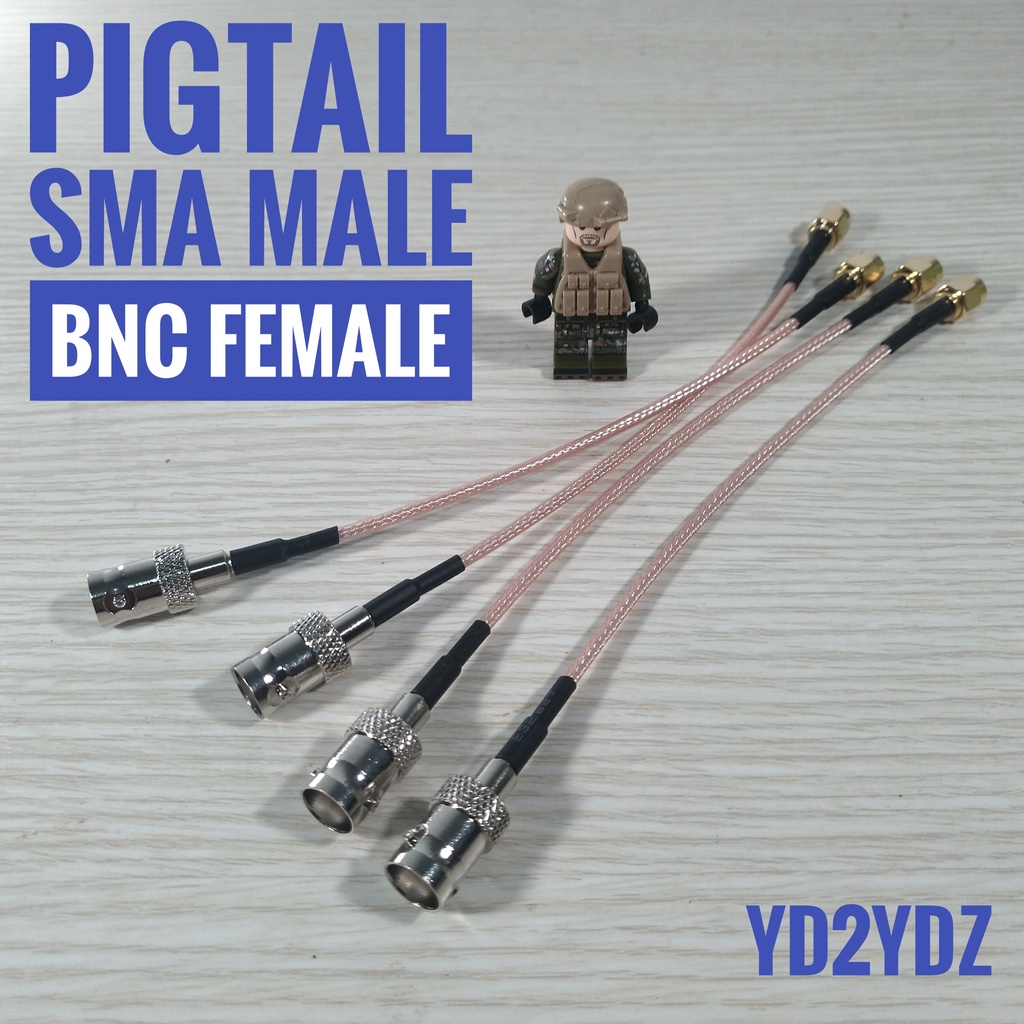 pigtail sma male to bnc female konektor kabel rg316 15cm jumper sambungan ht rf antenna nanovna vna analyzer coaxial coax rg-316 antena luar extension connector teflon