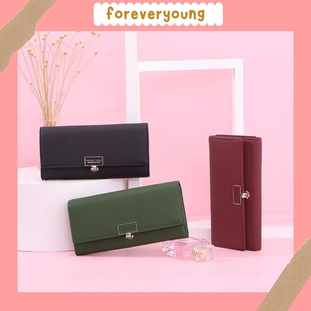 ( Fy ) COD Dompet Wanita import Dompet Wanita Panjang Cantik Dompet Import murah Real Pict