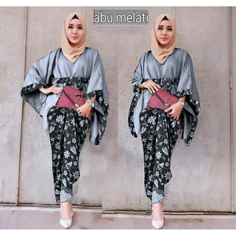 Batwing Hazana set kebaya model batwing baju pesta wanita rok batik