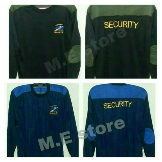 Kaos security/satpam lengan panjang logo bordir