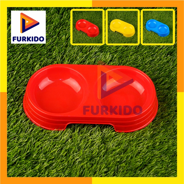 Richu Double Pet Bowl / Mangkok Anjing Kucing Large (P524)