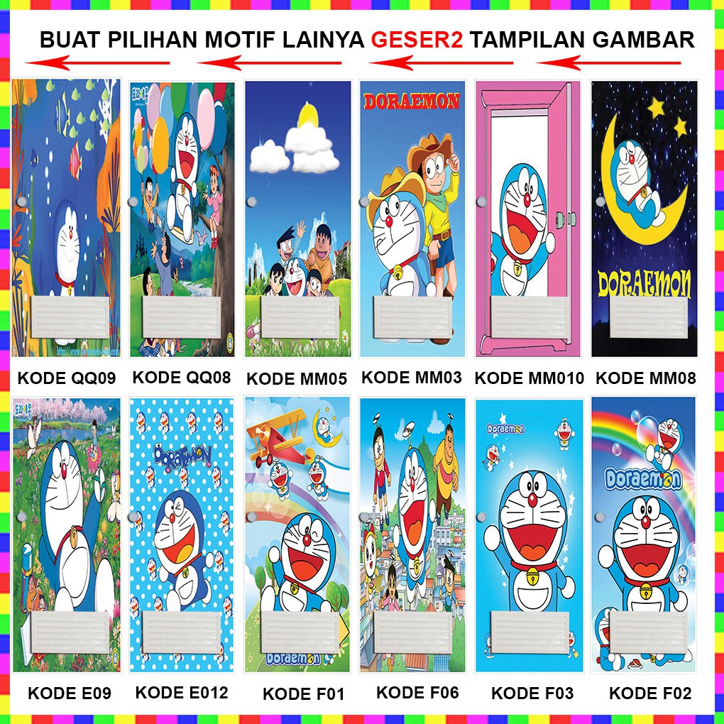 Stiker Pintu WC  Kamar Mandi Motif Doraemon Shopee Indonesia