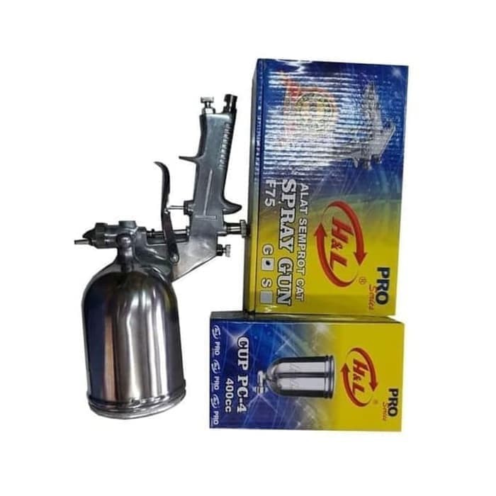 Spray Gun HNL F75 G Alat Semprot Cat Tabung Atas