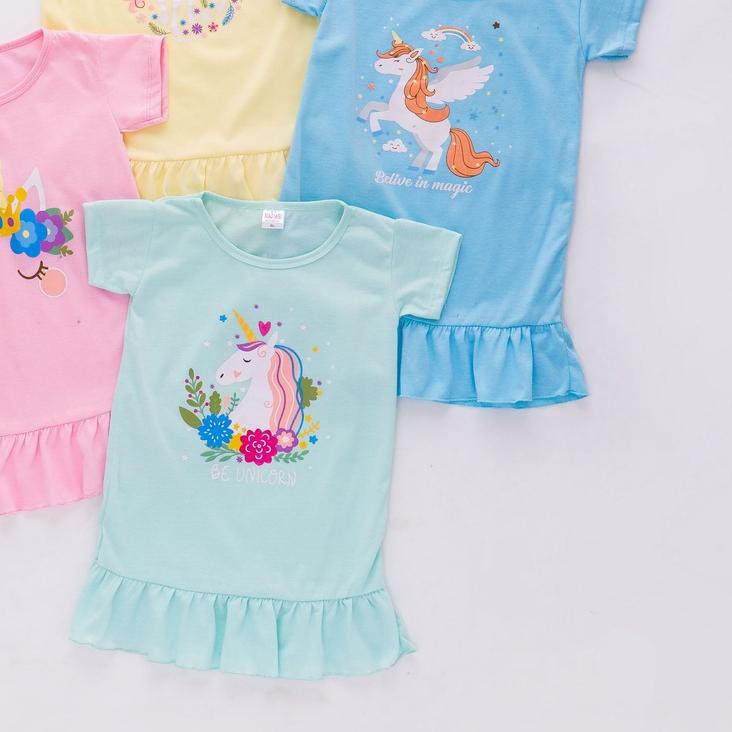 ► Dress Anak Perempuan Ruffle 0 - 4 Tahun / Daster Anak Perempuan / Daster Bayi / Baju bayi perempua