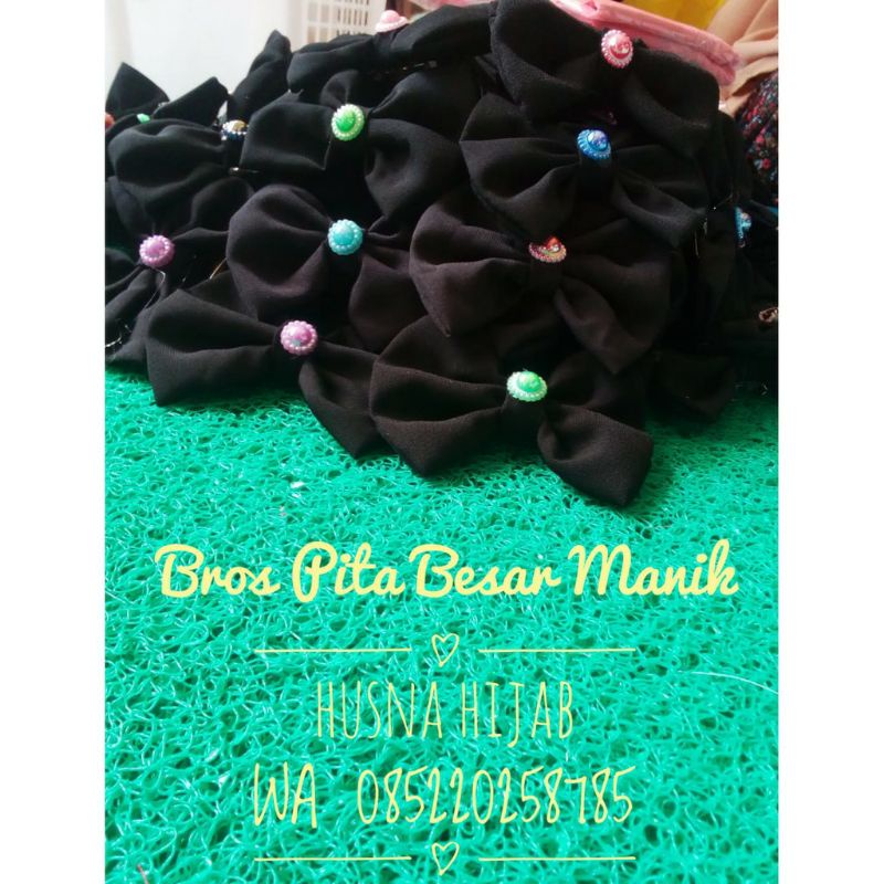 [HUSNA COLLECTION] Bros Pita Besar Manik Isi 1 Lusinan (12 Pcs ) / Bros Pita