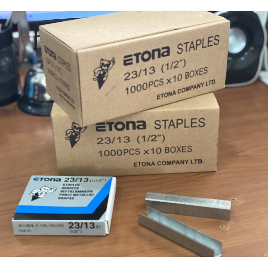 

Isi Staples/ Stapler / Refill Staples Tembak Etona 23/13 (1/2") 1 pack kecil