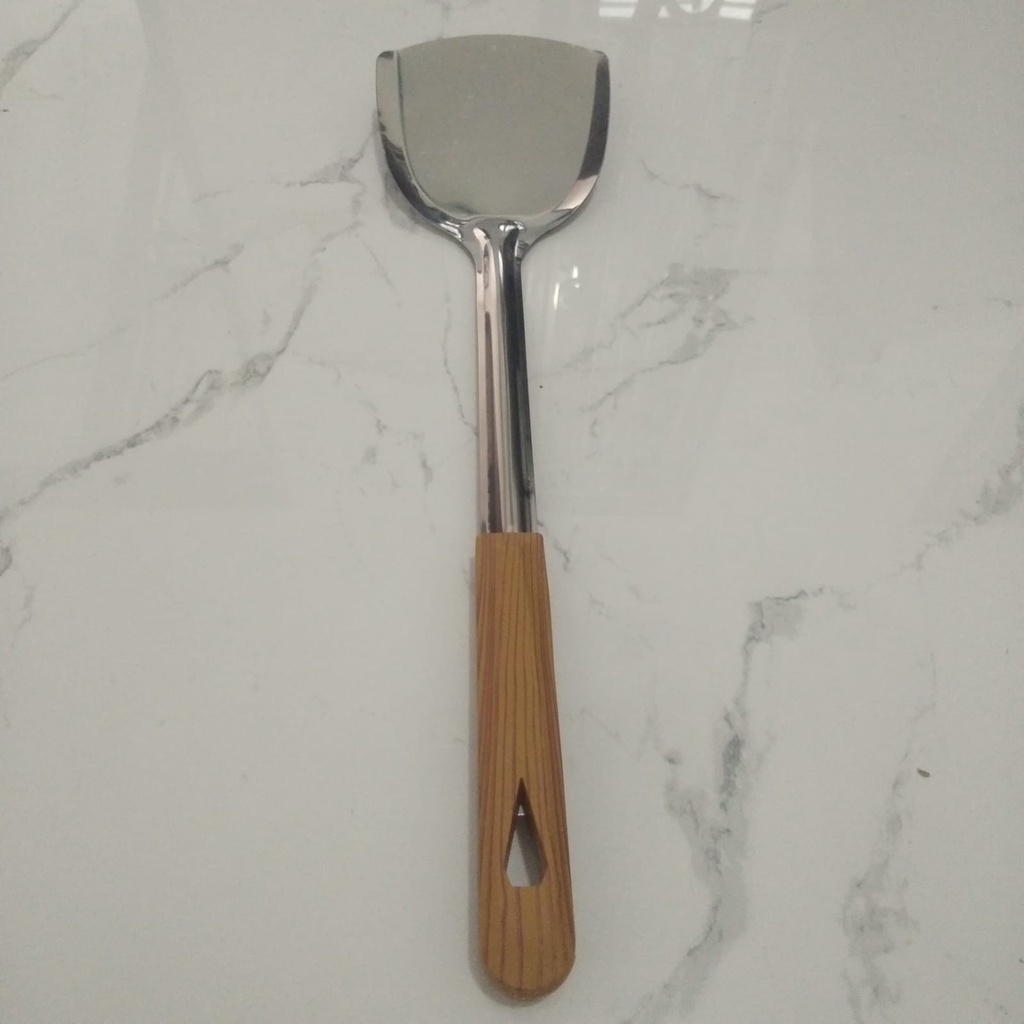 SUTIL STAINLESS STEEL GSF G-371 / SUTIL GAGANG MOTIF KAYU / SPATULA SERBAGUNA GSF 371 / SPATULA GSF G 371 / SPATULA GSF 371 / GSF G-371