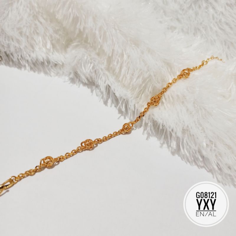 Gelang Rantai yaxiya Nori mix Bola warna Gold G08121