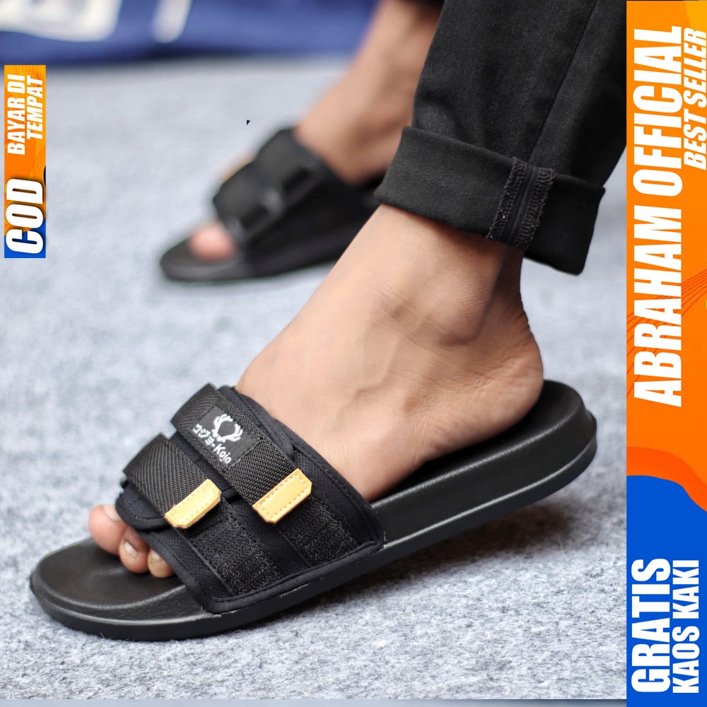 Sandal Casual Pria Sandal Slide Pria Sendal Selop Cowok Fashion Terbaru Keren