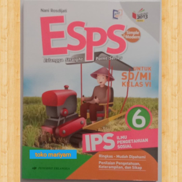 

❤BISA COD❤ buku paket Esps pelajaran IPS untuk SD kelas 6 kurikulum 2013 revisi