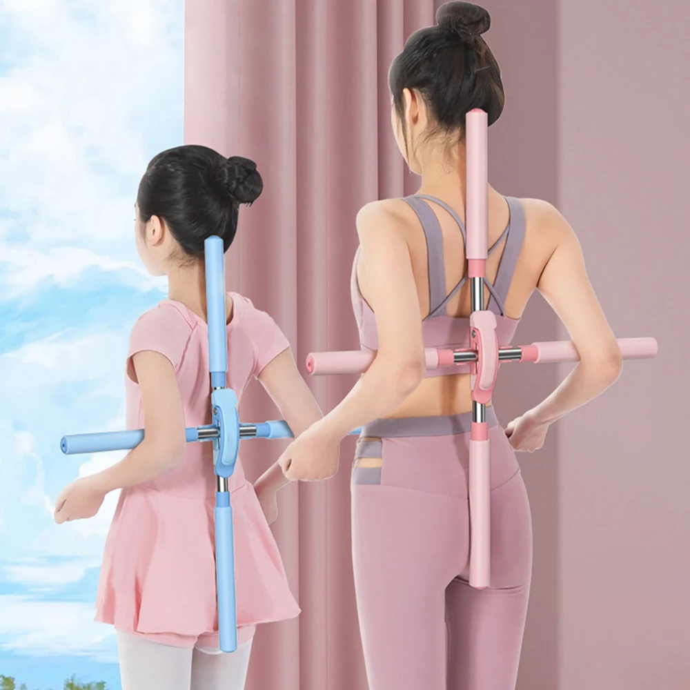 Tongkat Korektor Postur Tubuh Model Dapat Disesuaikan Untuk Latihan Kebugaran Gym Yoga
