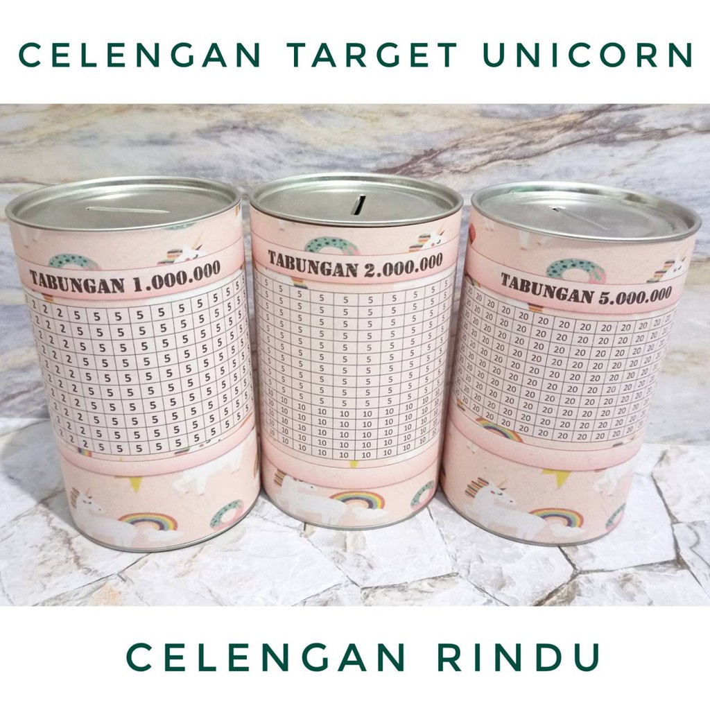 Celengan Target Viral Tiktok motif Unicorn