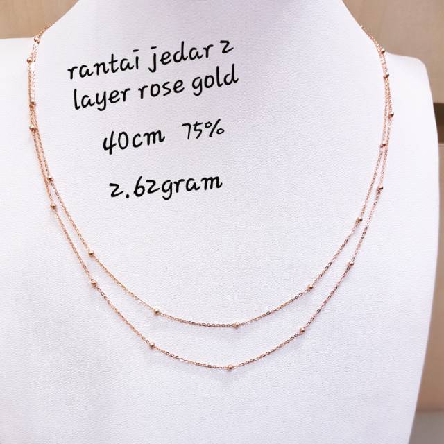 rantai jedar 2 layer rose gold