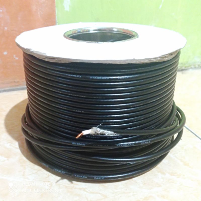 Kabel Coaxial RG 58 50 Ohm Per Meter Kabel Rg58 untuk HT dan RIG Murah